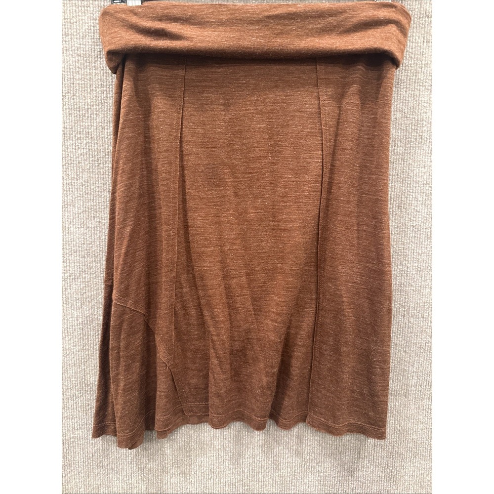 PrAna Lightweight Women's Fold Over Waist Pull On Midi Skirt, Wool Blend Size M - Picture 7 of 8